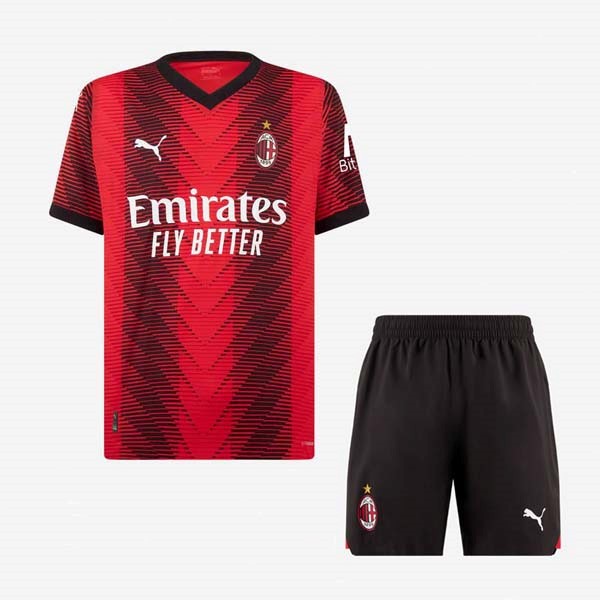 Camiseta AC Milan 1st Niños 2023-2024